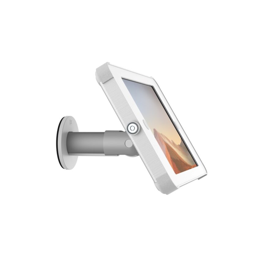 X Wall Adjustable Tablet Wall Mount White and Silver