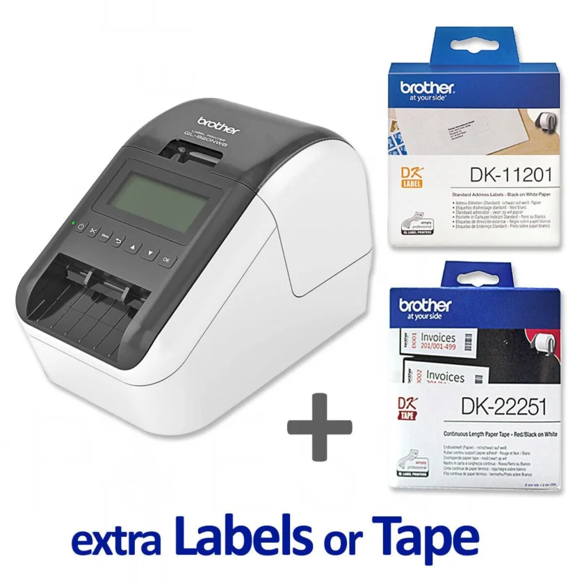 QL-820NWB Printer & Label Rolls